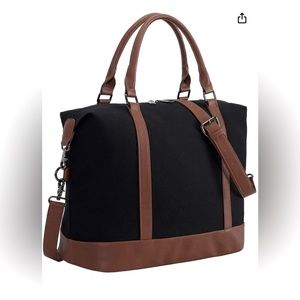 Canvas Weekender/Tote Bag w/ Trolley Handle.
